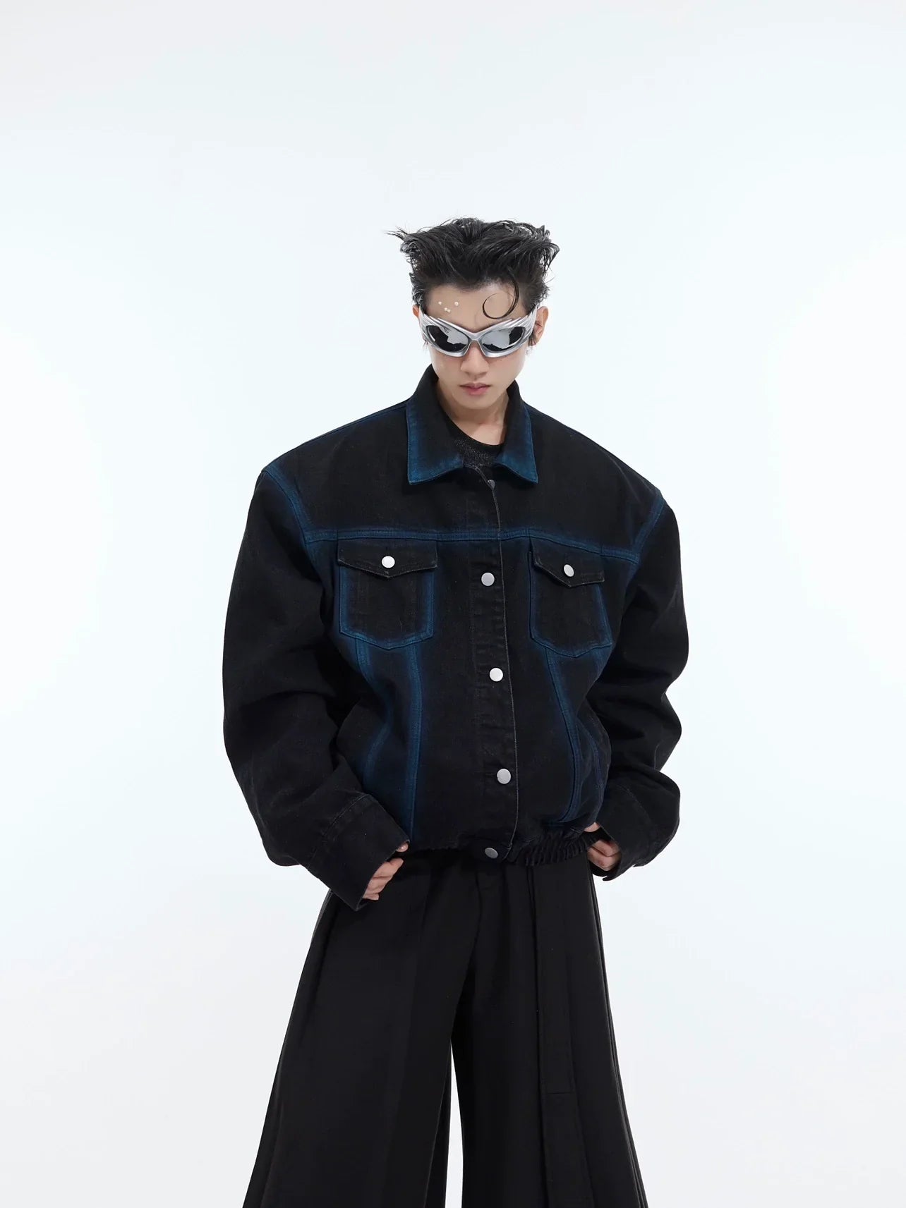 Retro Wash Gradient Denim Jacket