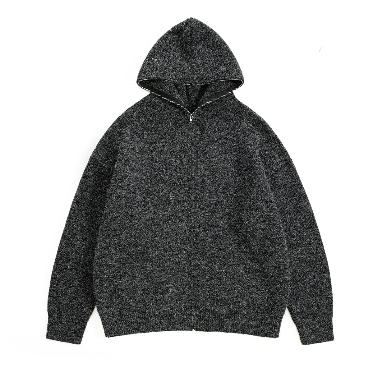 Thermal-Lining Knit Hoodie