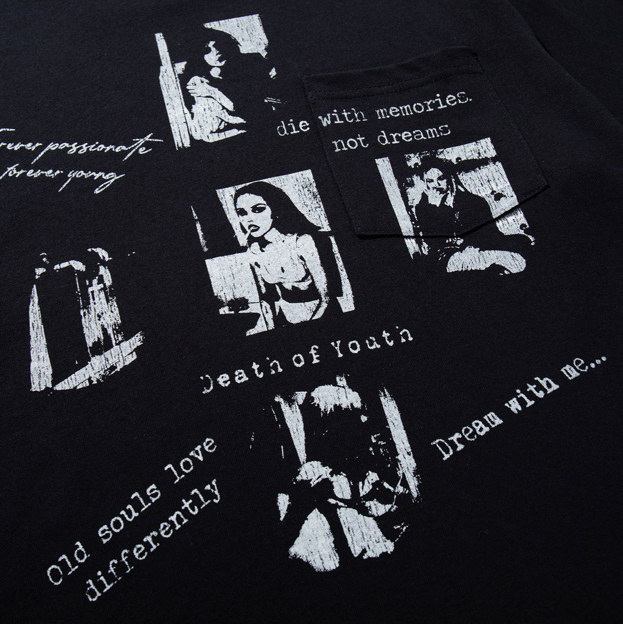 Portrait Letter Print Short Sleeve T-Shirt