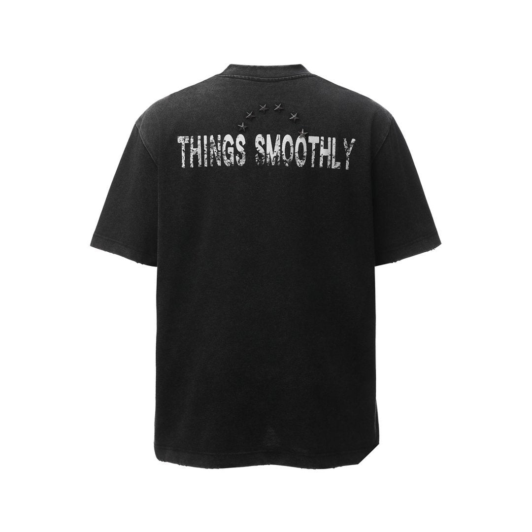 Heavyweight Metal Detail Short Sleeve T-Shirt