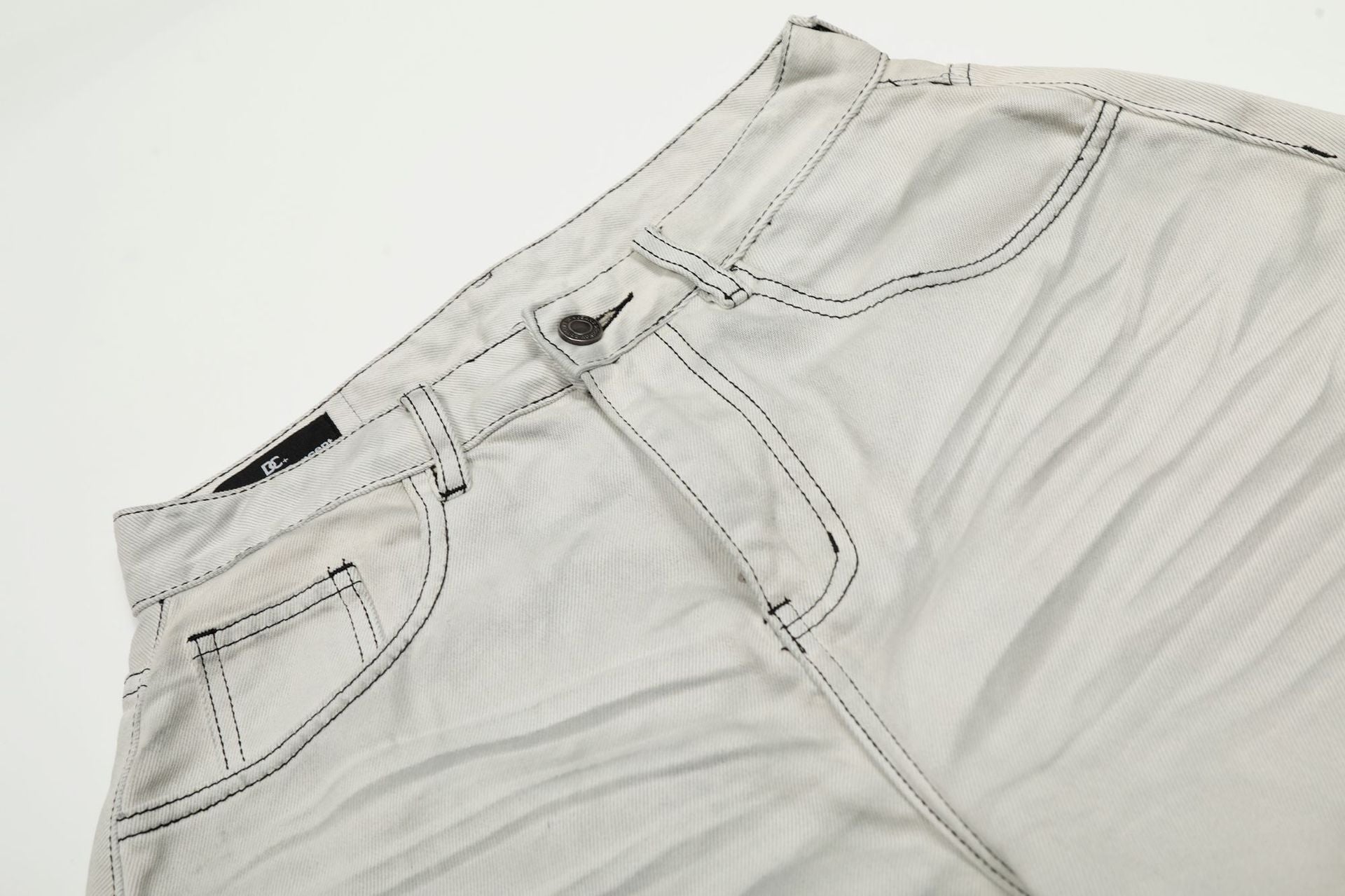 Washed Whisker Barrel Denim Jeans
