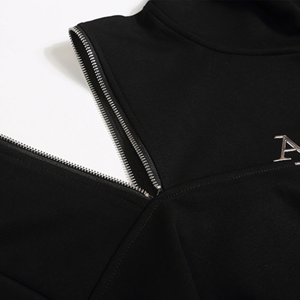 Zipper Design Pullover Hoodie