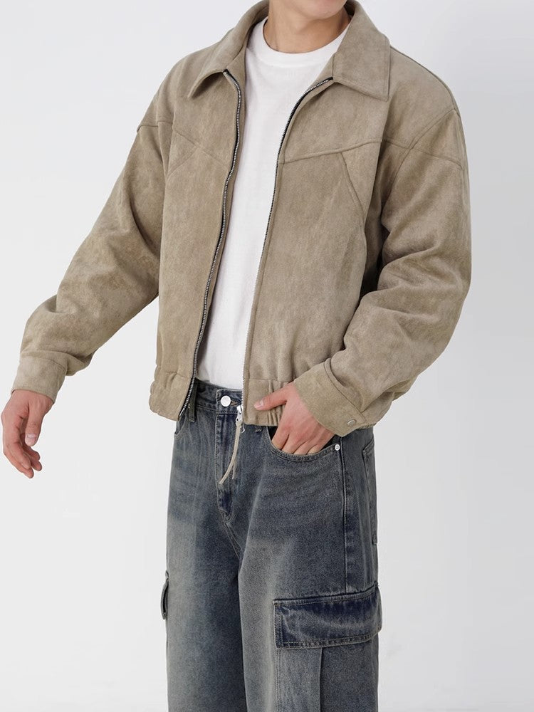Suede Zipper Jacket