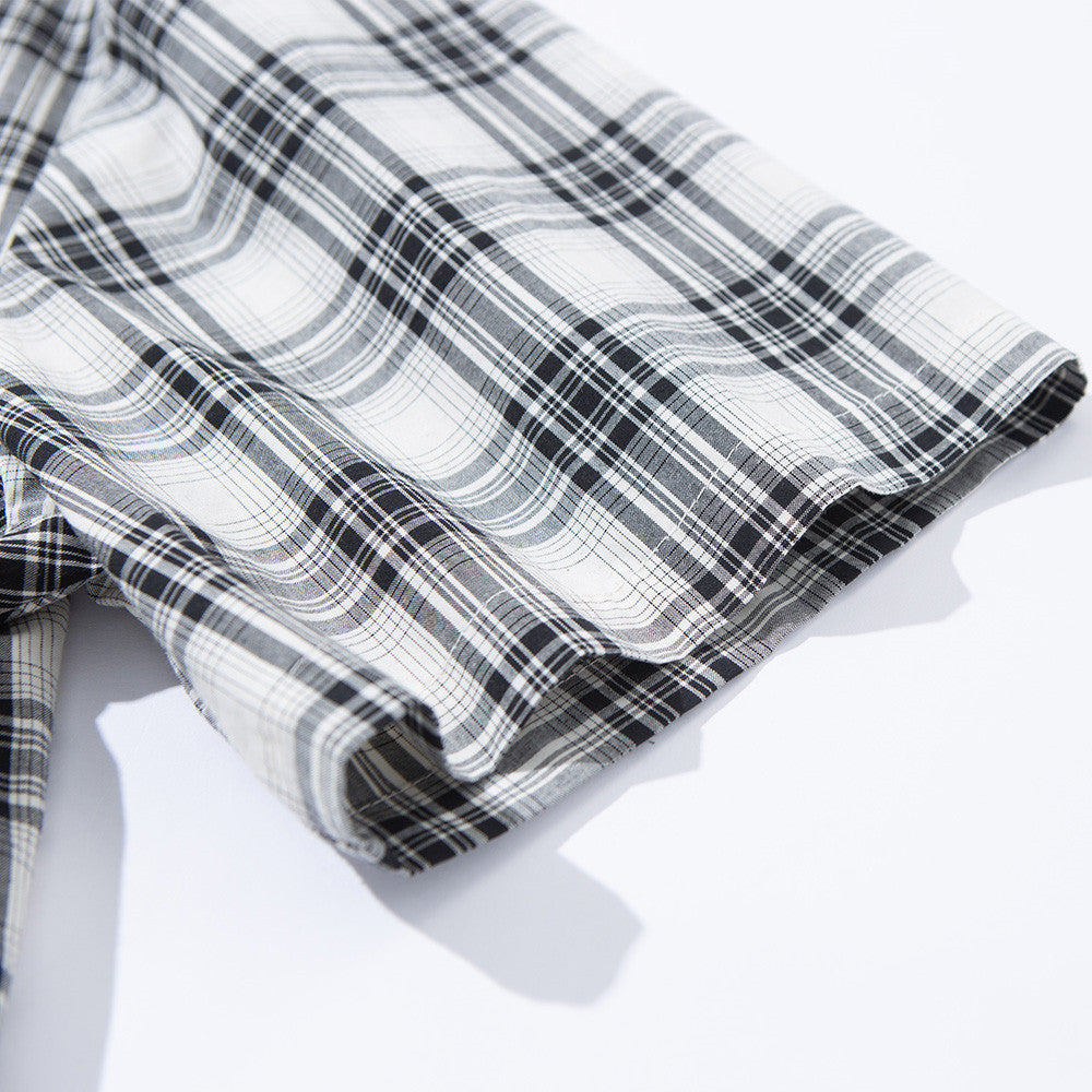 Relaxed Plaid Short-Sleeve Shirt