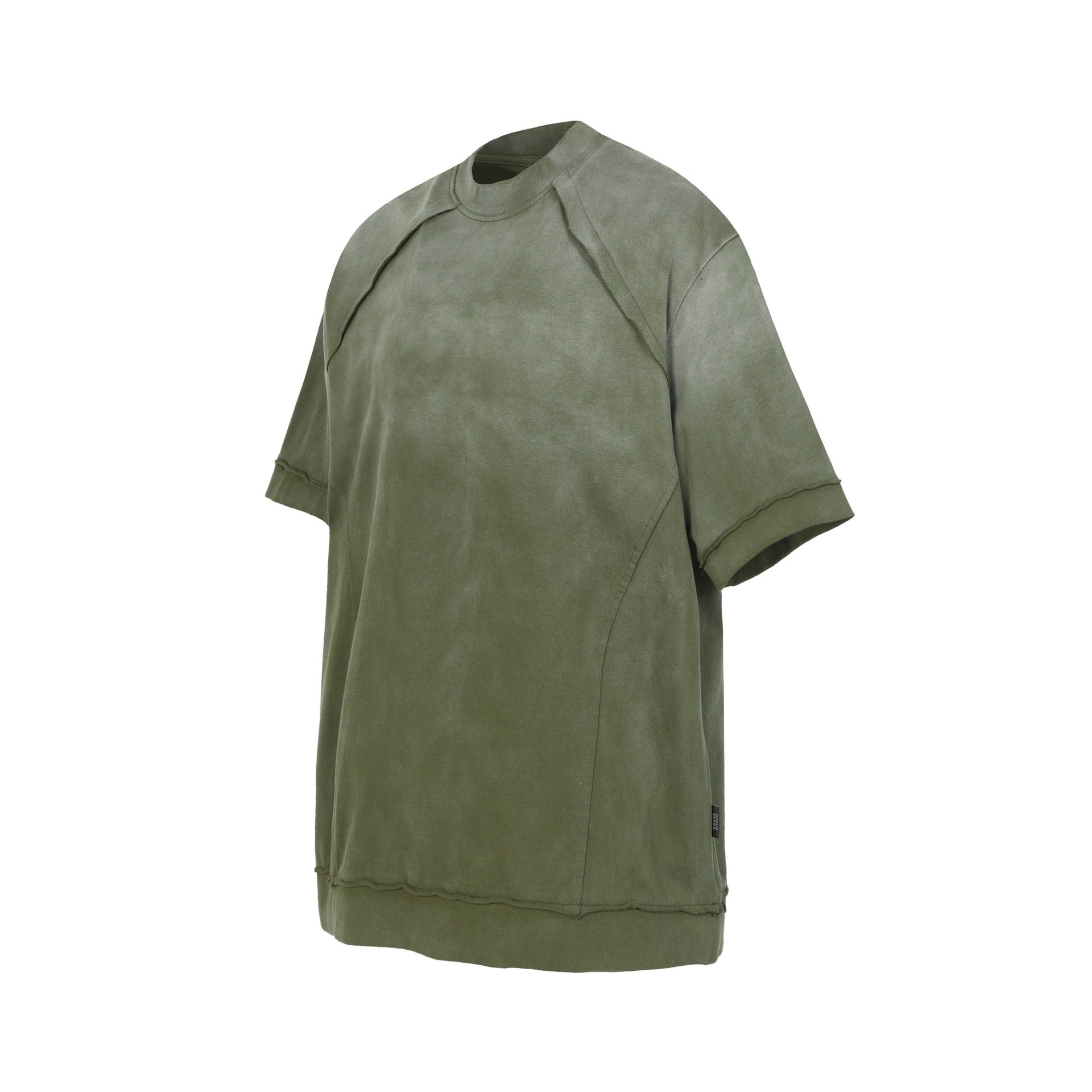 Washed Raw Hem Short Sleeve T-Shirt