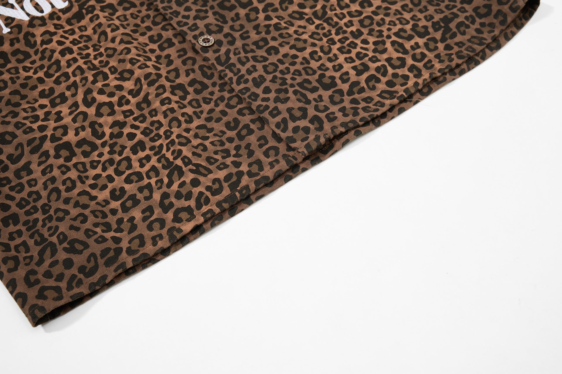 Leopard Heart Patch Short Sleeve Shirt