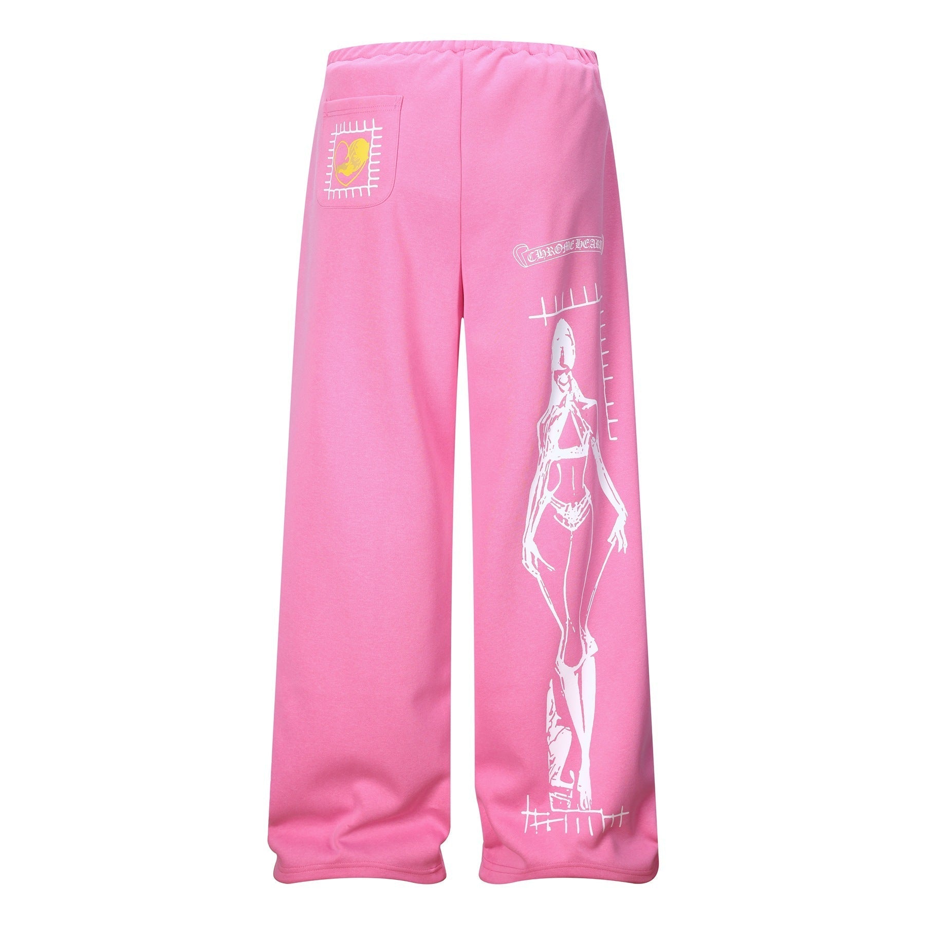 Graphic Print Wide Leg Sweatpants