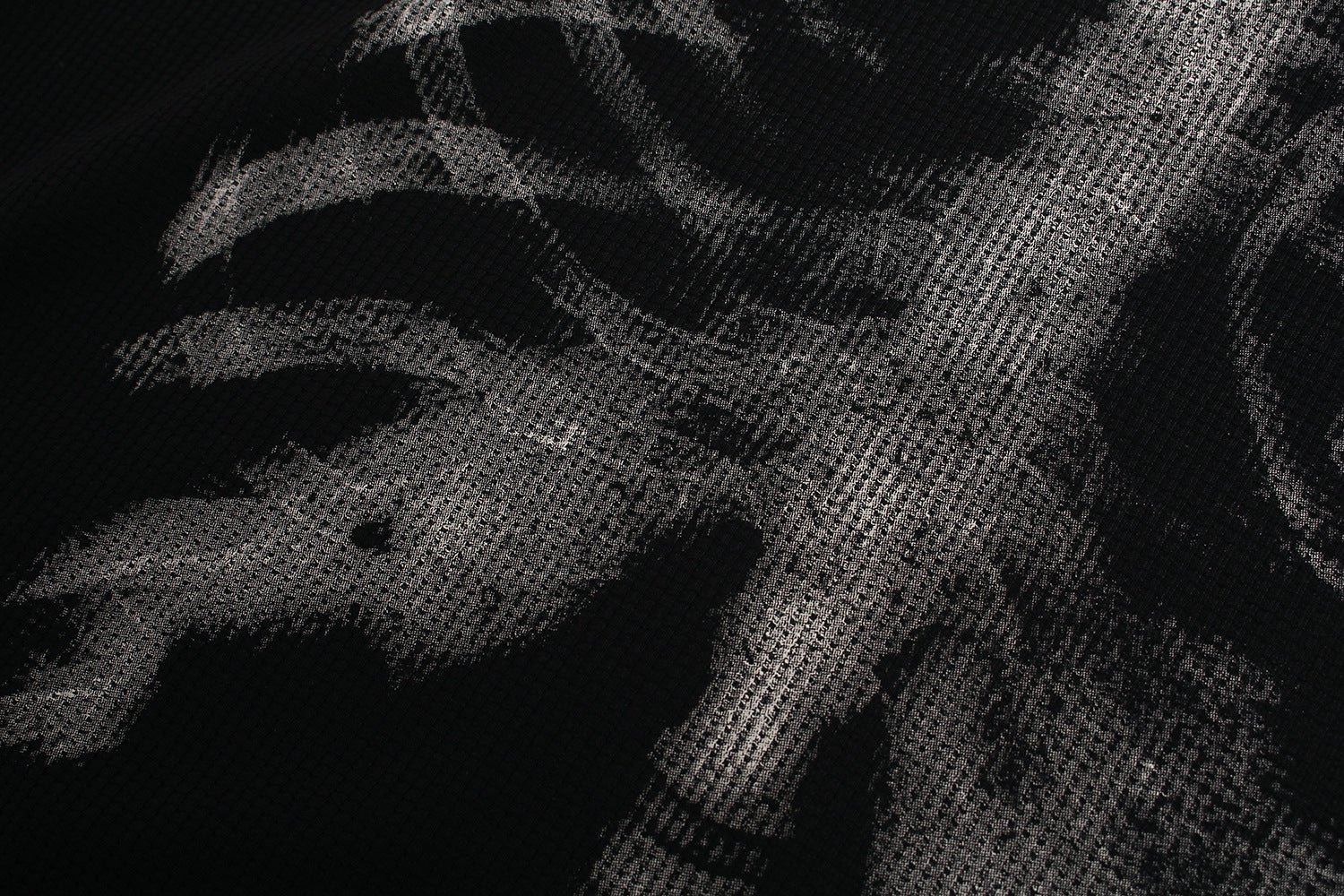 Abstract Pattern Waffle Long Sleeve T-Shirt