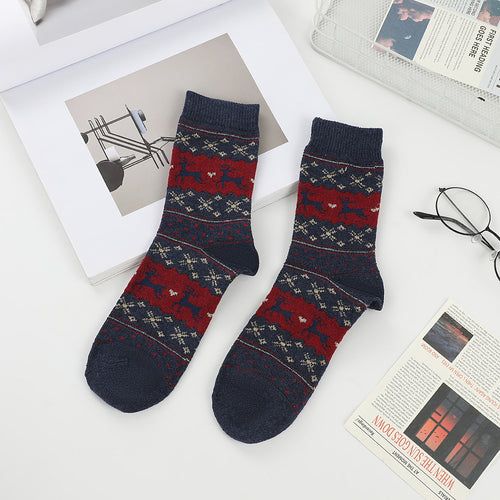 Calzini invernali a metà gamba - Taglia unica / Blu navy