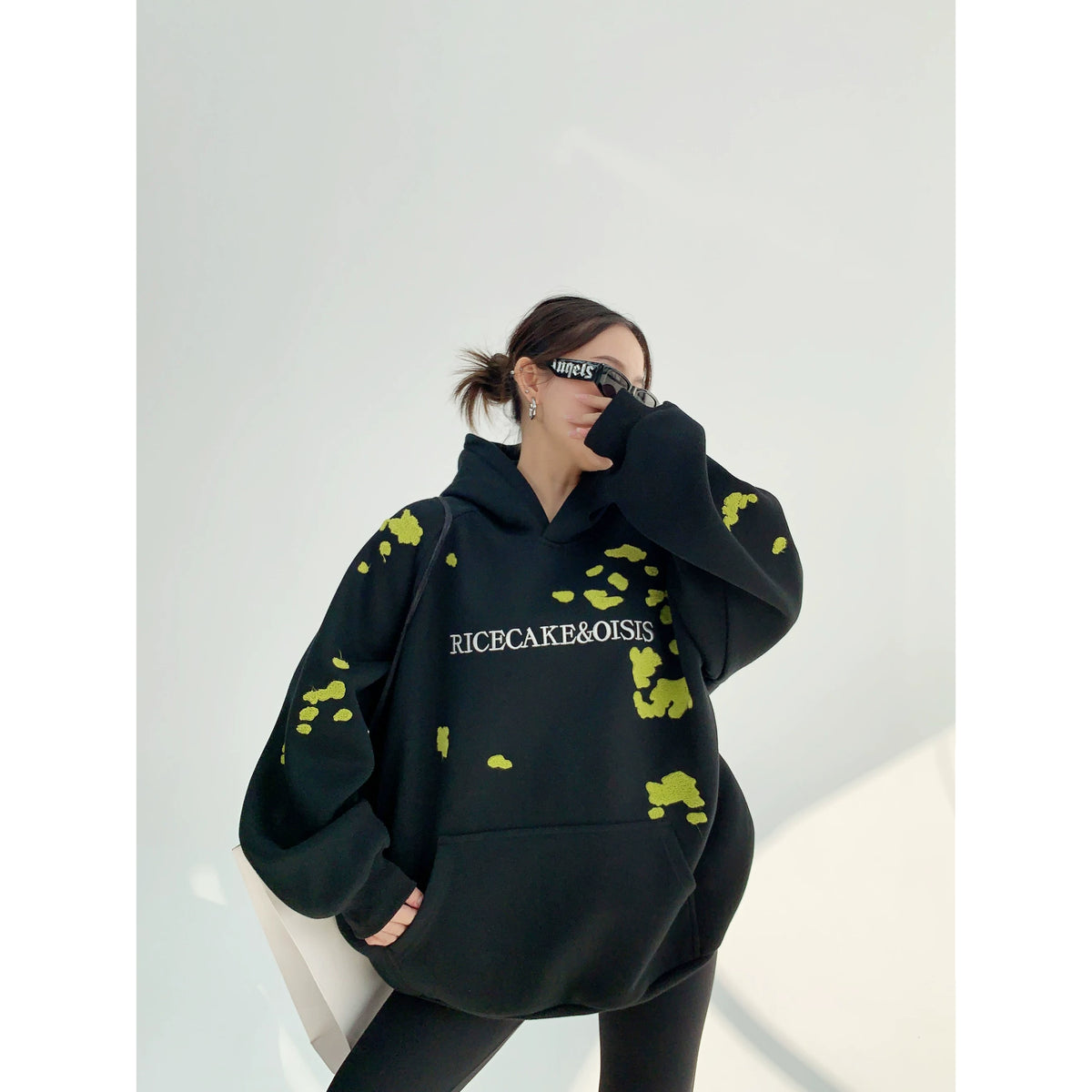 Thick Embroidery Oversized Hoodie