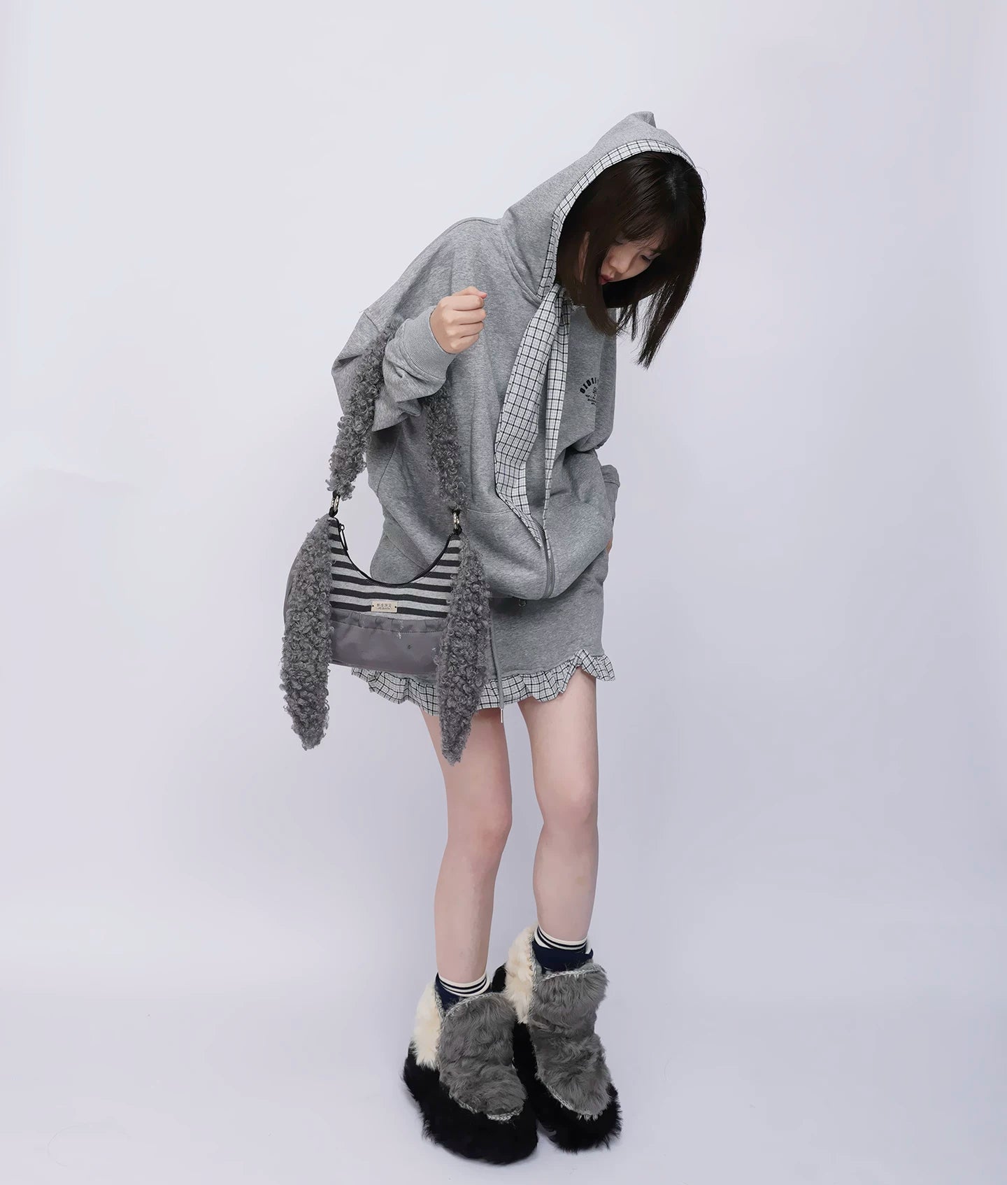Furry Strap Mini Shoulder Bag