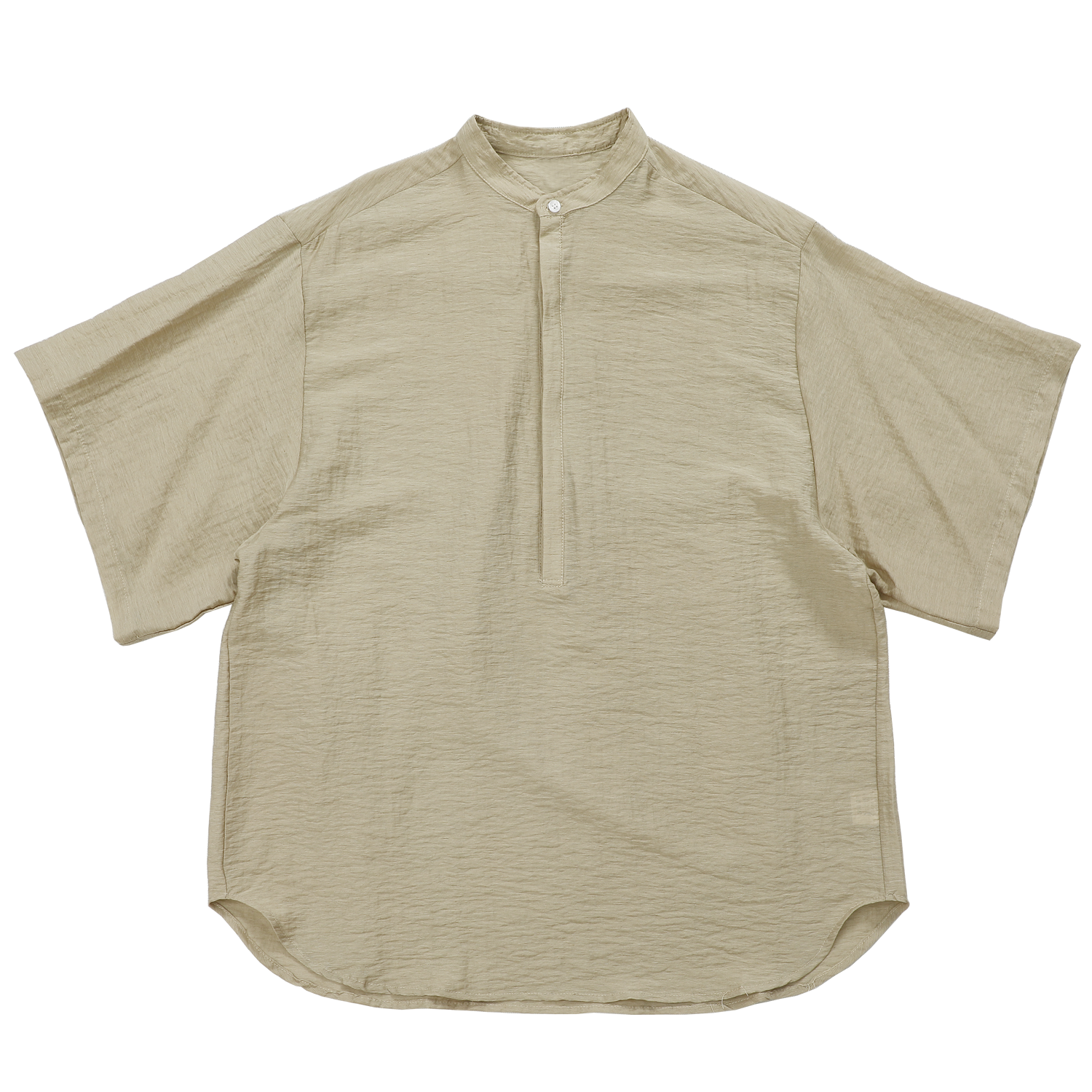 Standing-Collar Sleeve Short Sleeve Shirt