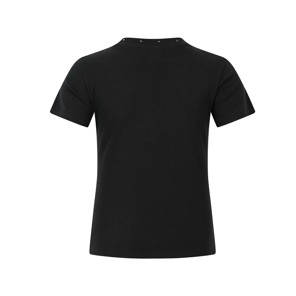 Cross Studs Detail Short Sleeve T-Shirt