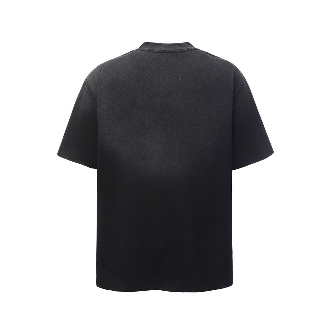 Star Rhinestone Dirty Dye Washed Short Sleeve T-Shirt