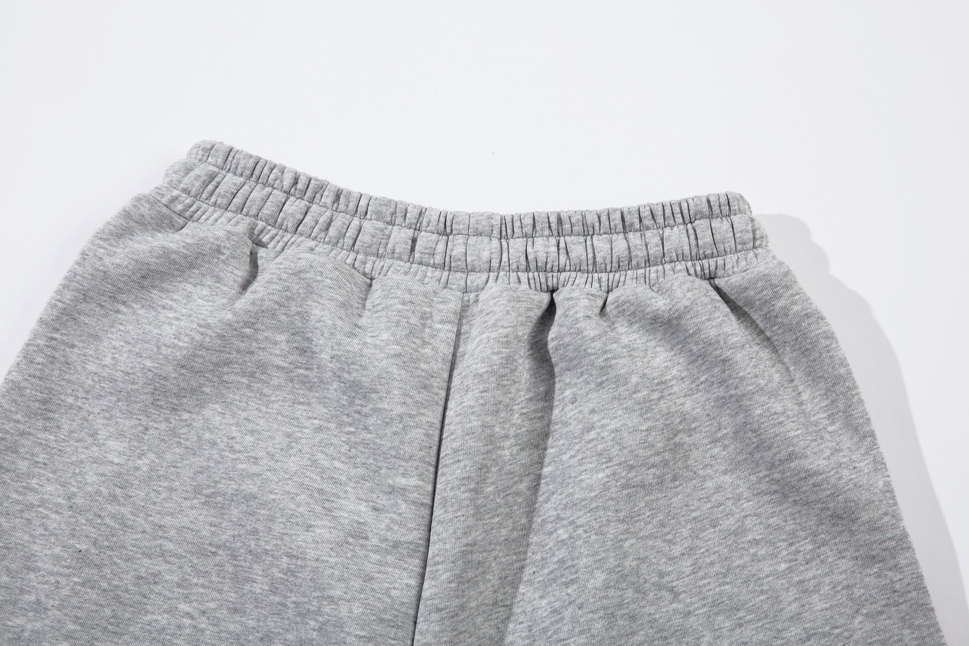 Sporty Curved Pleats Wide Leg Sweatpants