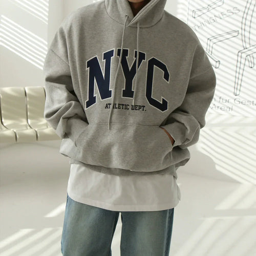 Moletom Oversized com Bordado - cinza / M