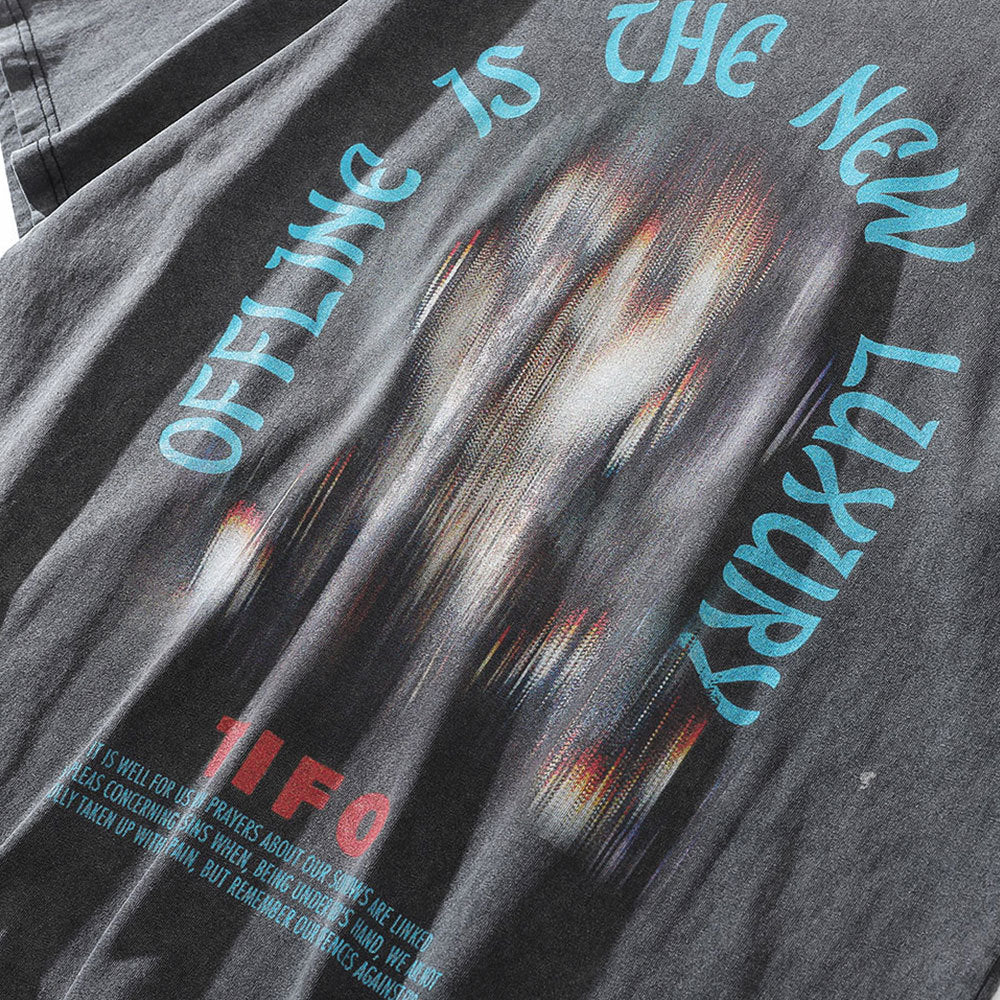 Faded Figure Printed T-Shirt