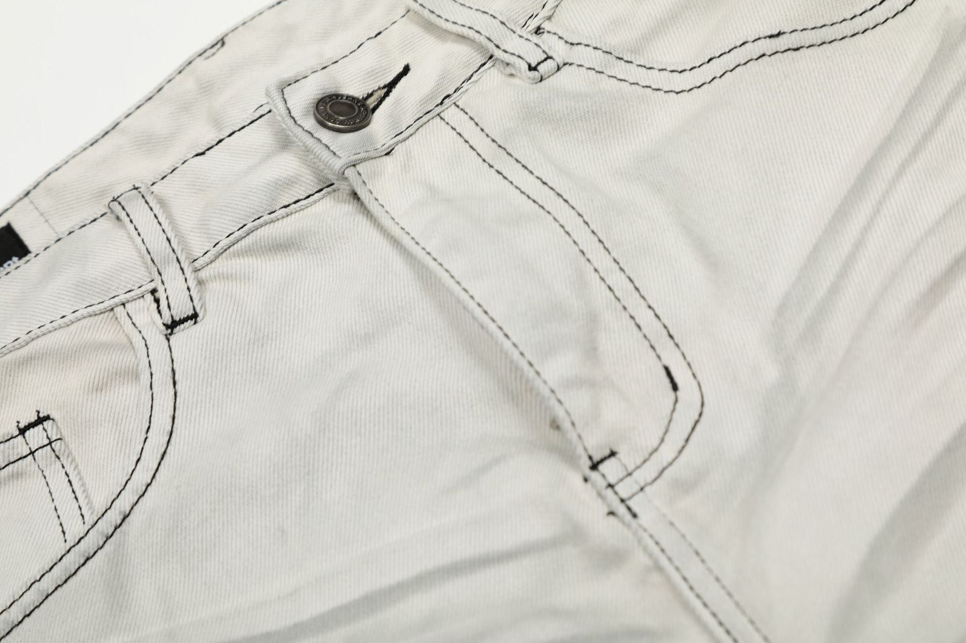 Washed Whisker Barrel Denim Jeans