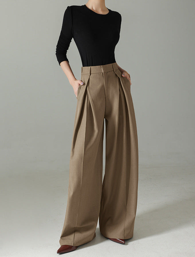 Formal Day - High-Waisted Archer Slate Wide-Leg Pants