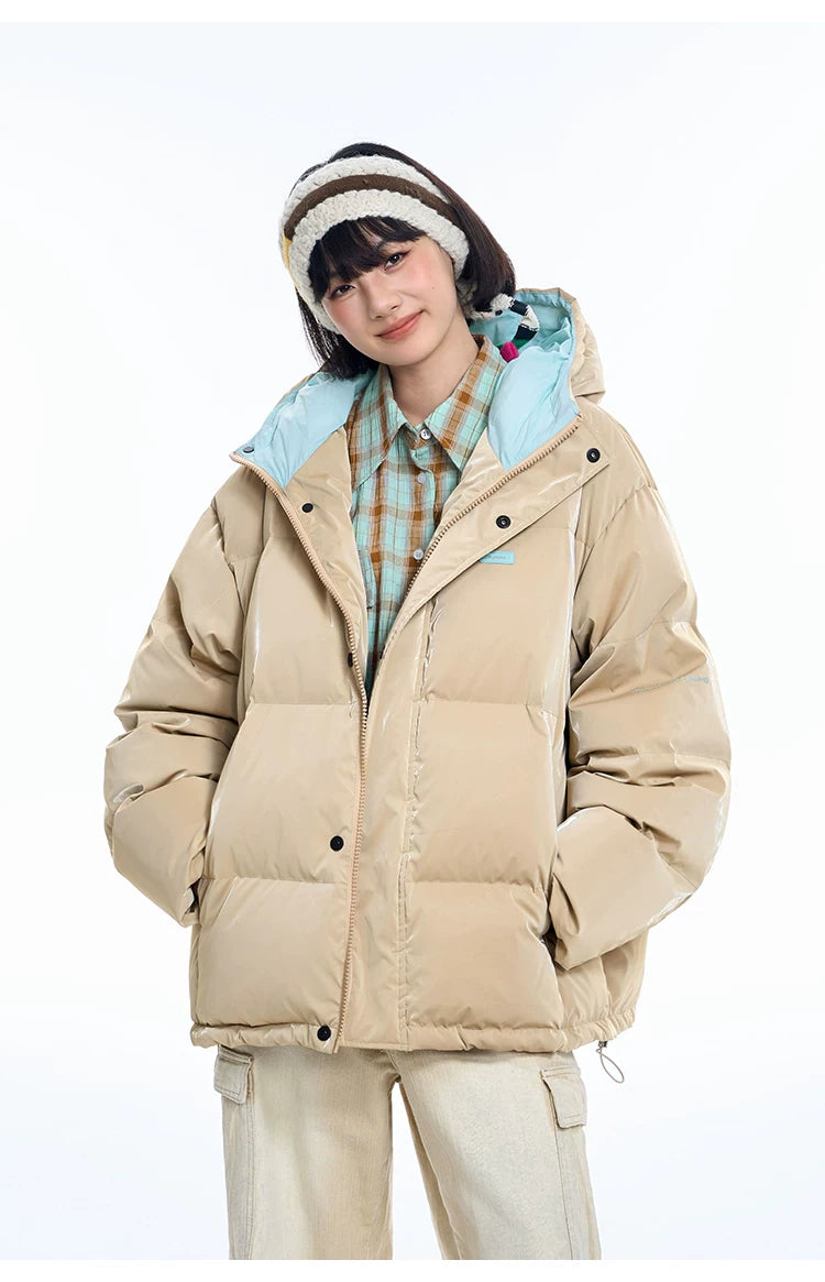 Oversize Hooded White Duck Down Jacket
