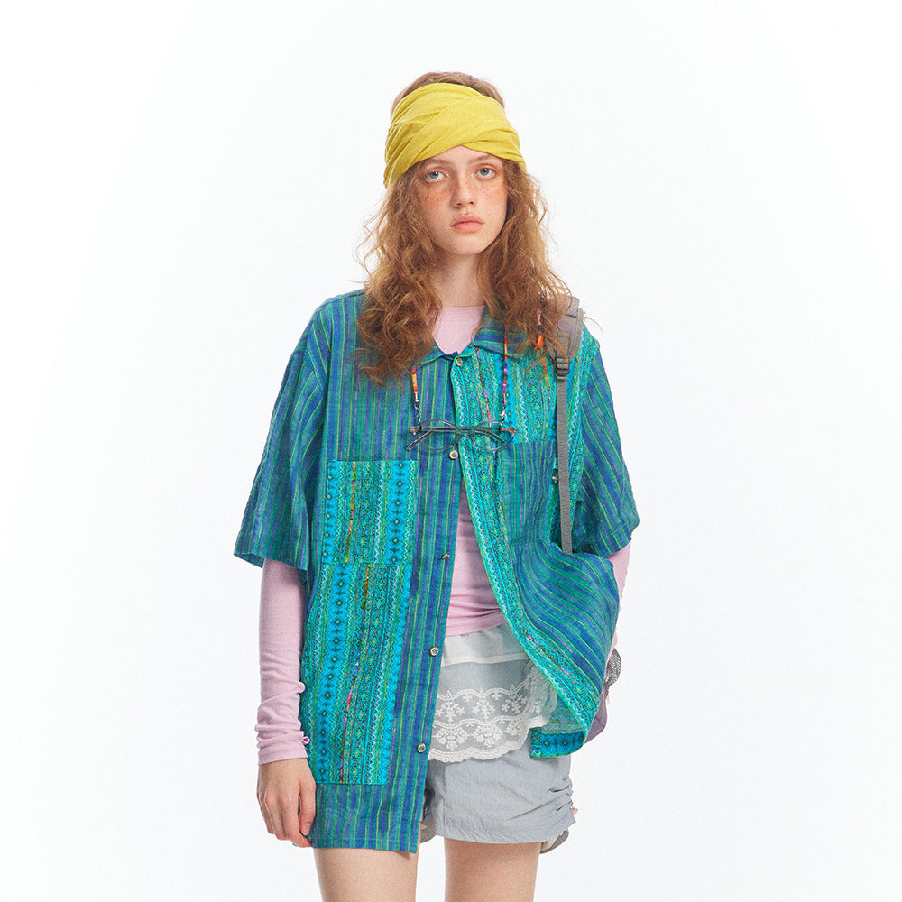 Vintage Boho Stil Sommerhemd
