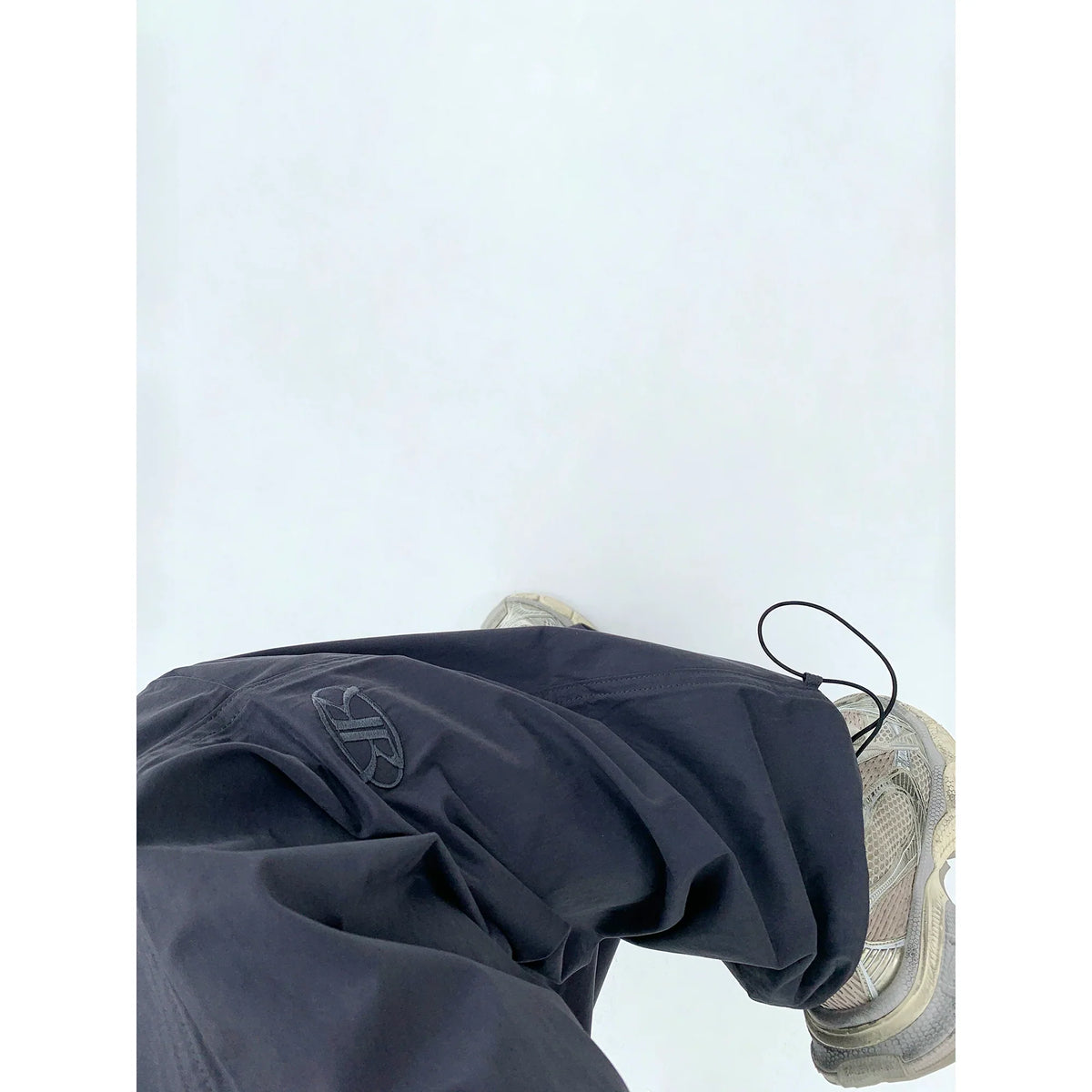 Drawstring Wide-Leg Workwear Pants