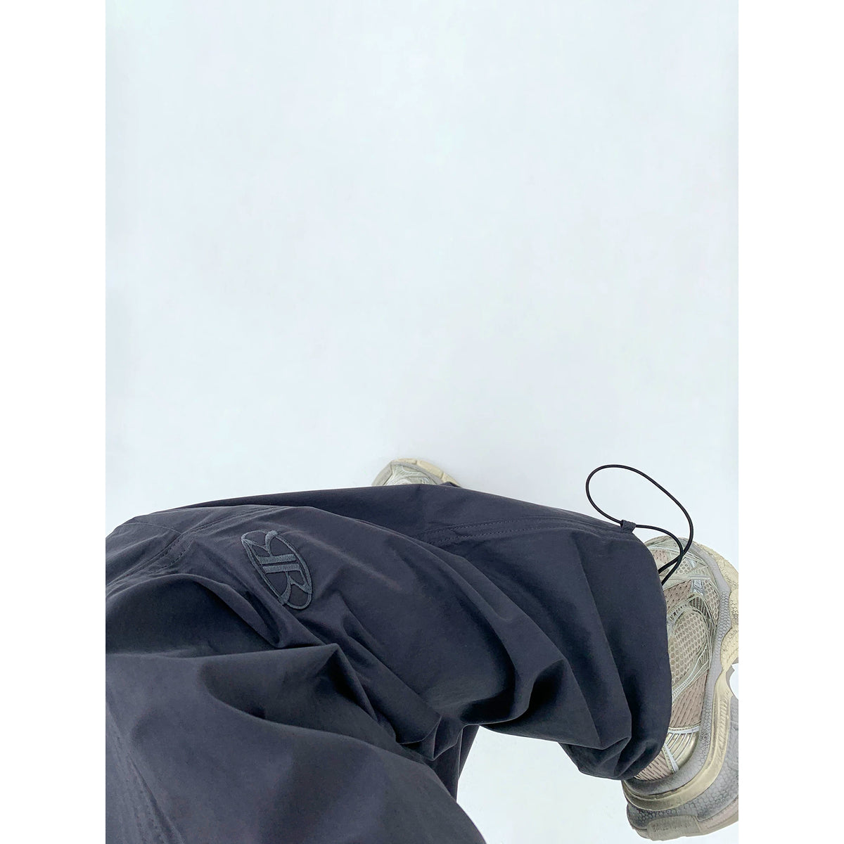 Drawstring Wide-Leg Workwear Pants