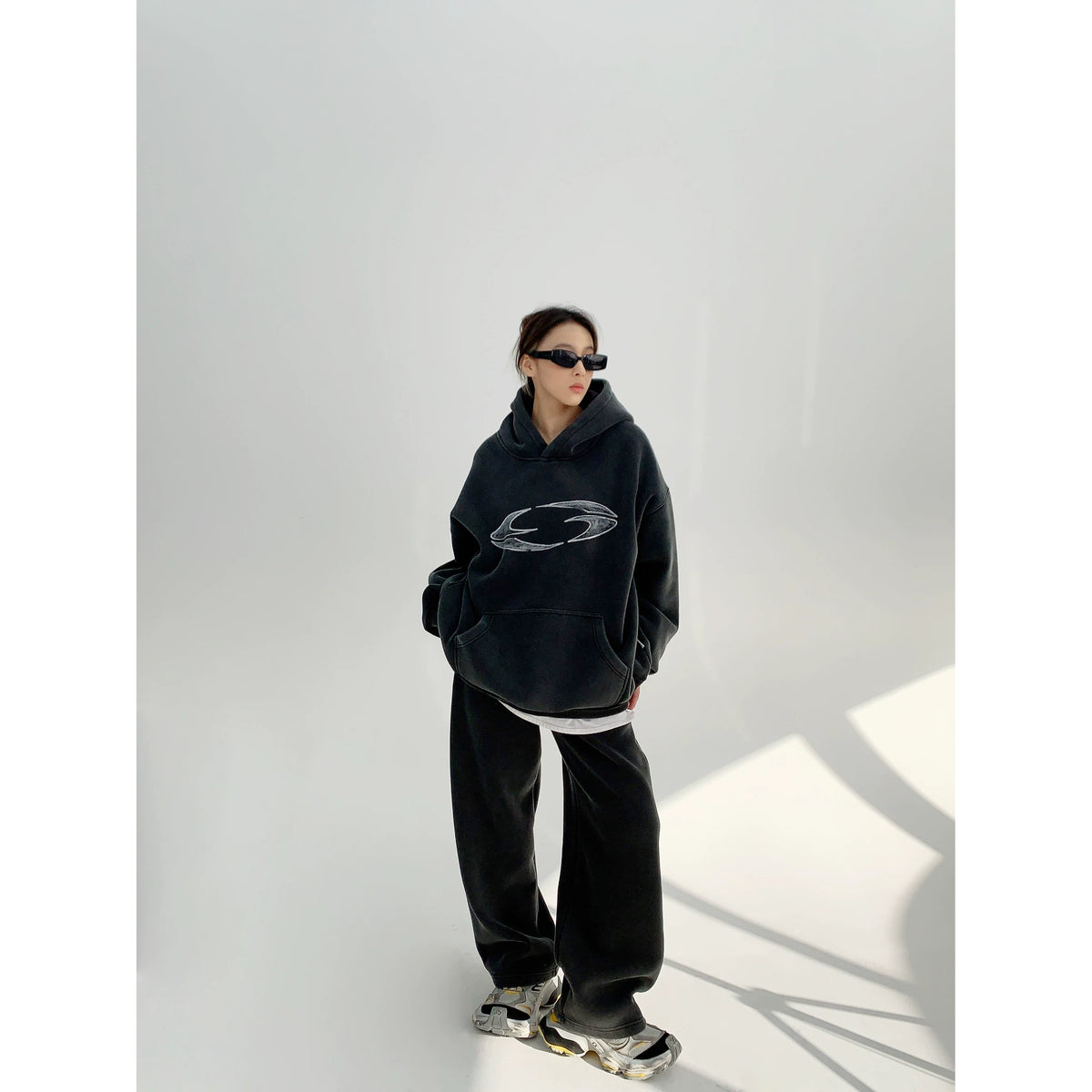 Thick Heavyweight Print Hoodie & Pants Set