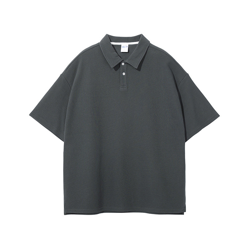 Oversize Waffle Polo Shirt & Waffle Shorts Setup