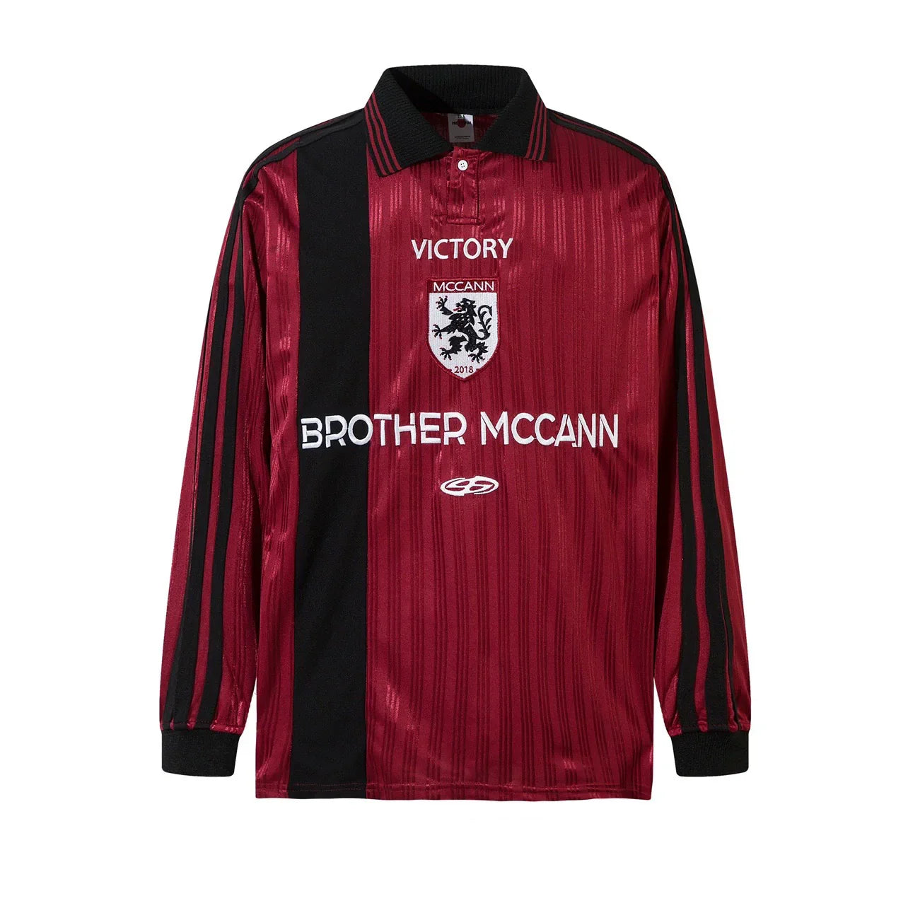 Oversize Sporty Long Sleeve Polo Shirt