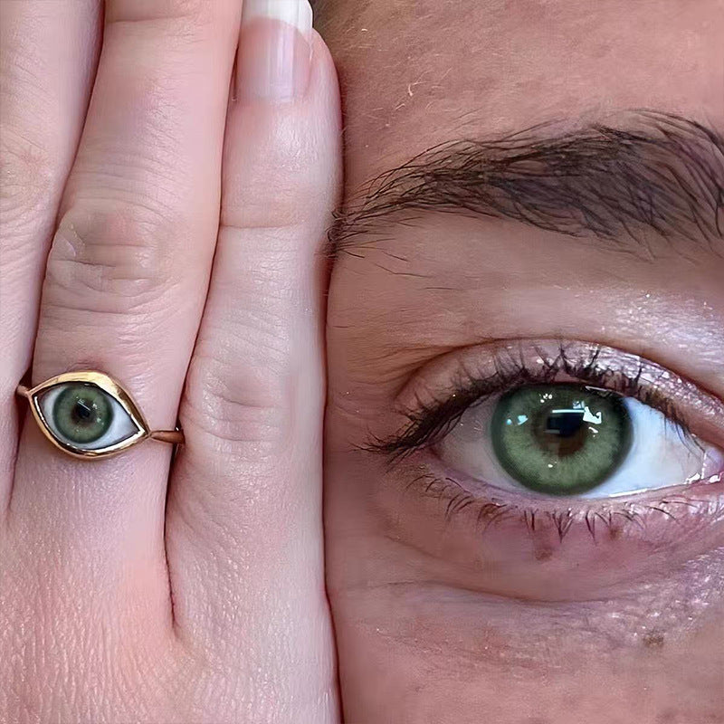 Tear Drop Eye Ring – Gothic Evil Eye Statement Ring
