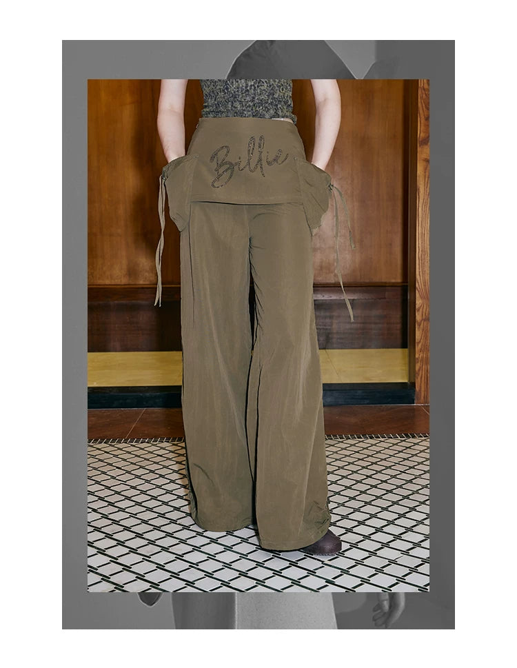Low Waist Wide Leg Cargo Pants