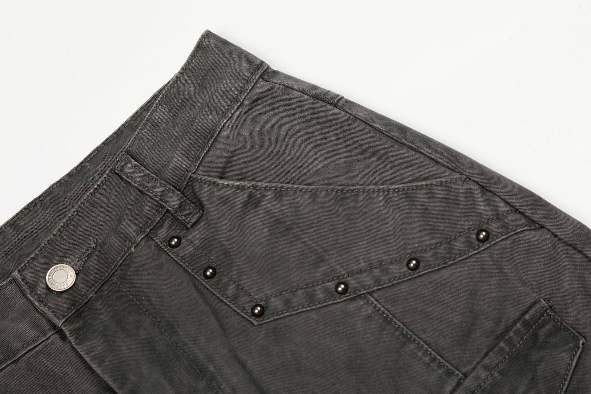Multi Pocket Studs Wide Leg Cargo Pants