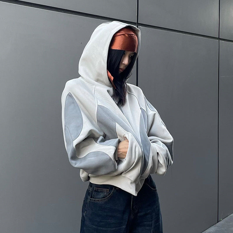 Panel Raglan Design Hoodie