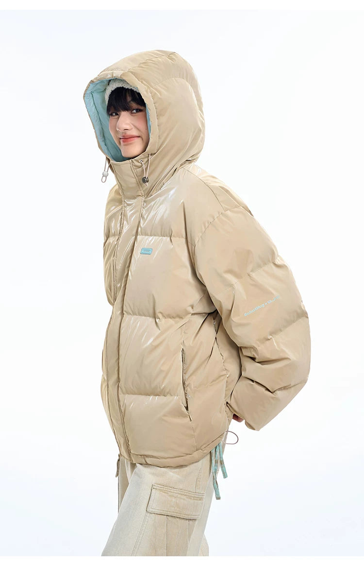Oversize Hooded White Duck Down Jacket