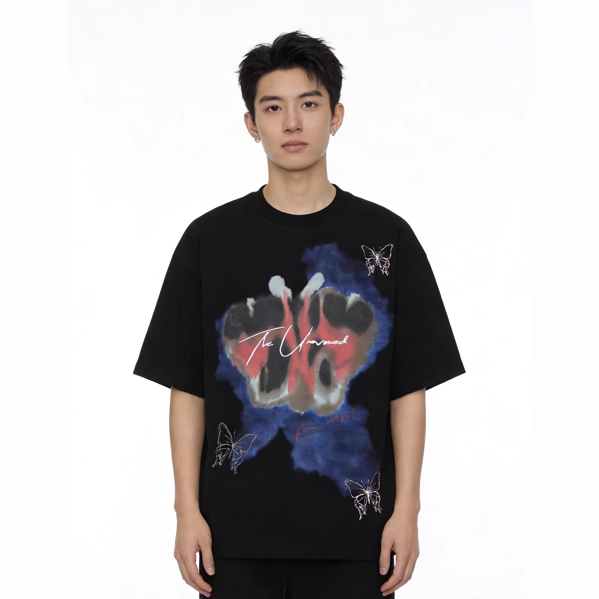 Butterfly Graphic Print Short Sleeve T-Shirt