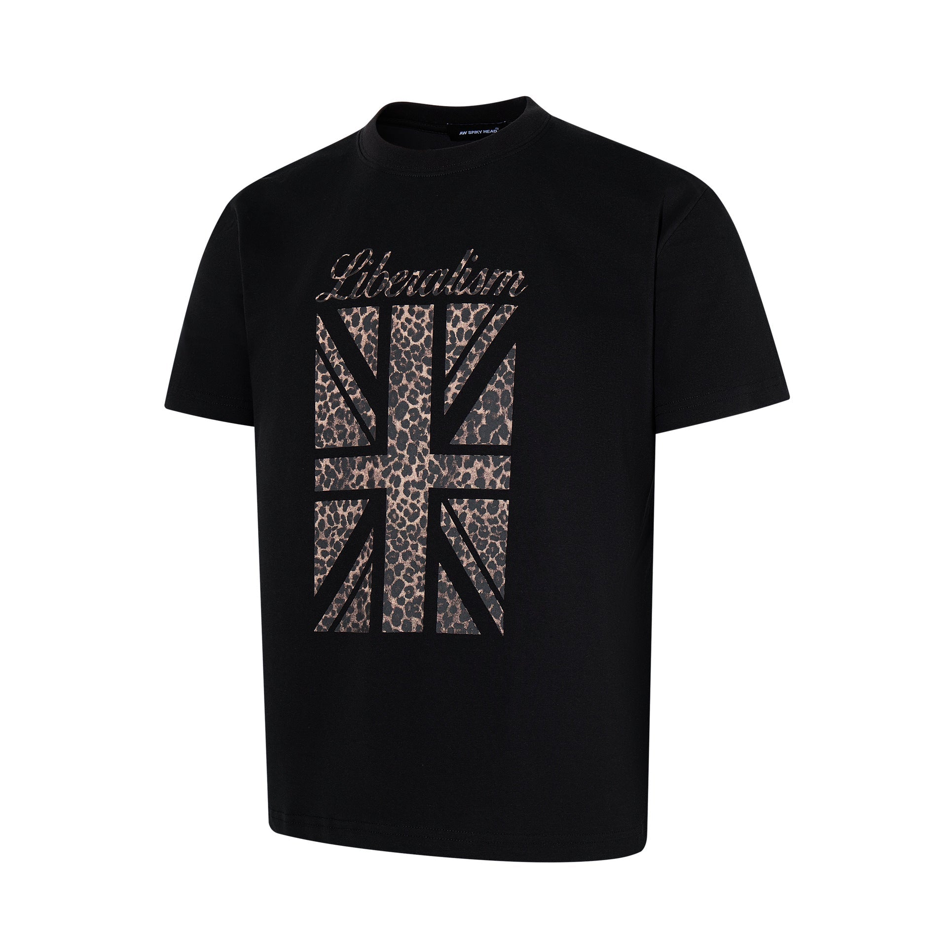 Leopard Print Flag Short Sleeve T-Shirt