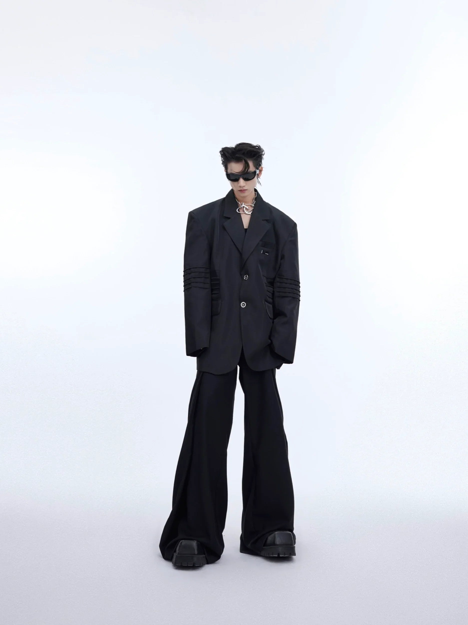 Oversize Pleats Tailored Jacket