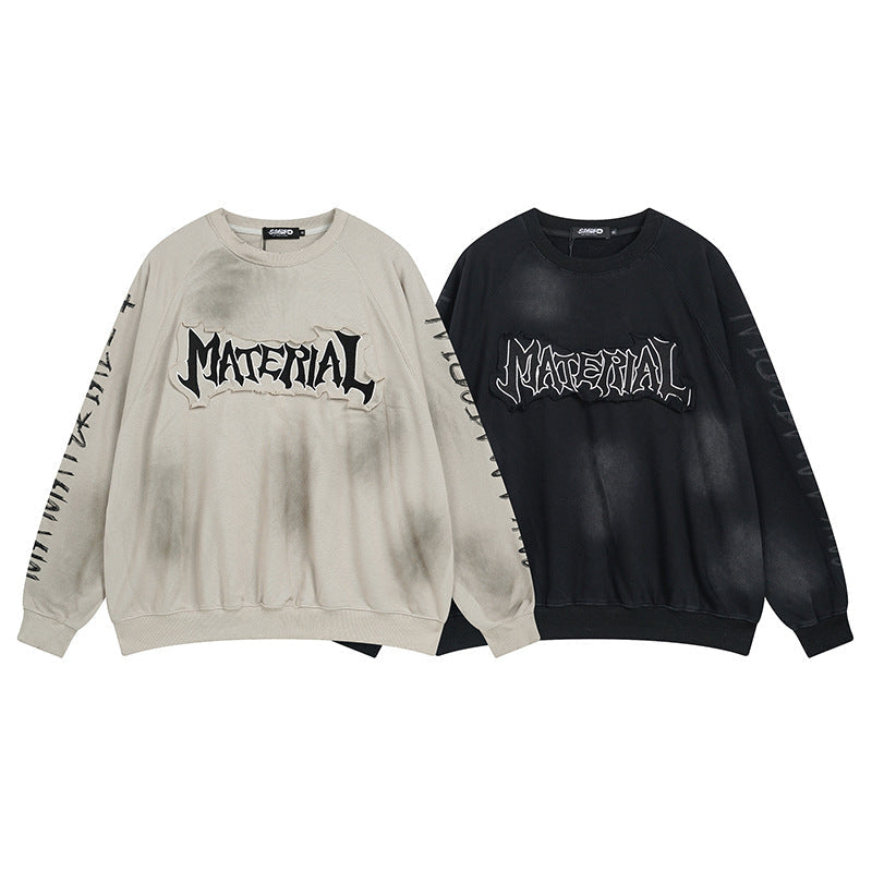 Dirty Washed Logo Print Sweatshirt