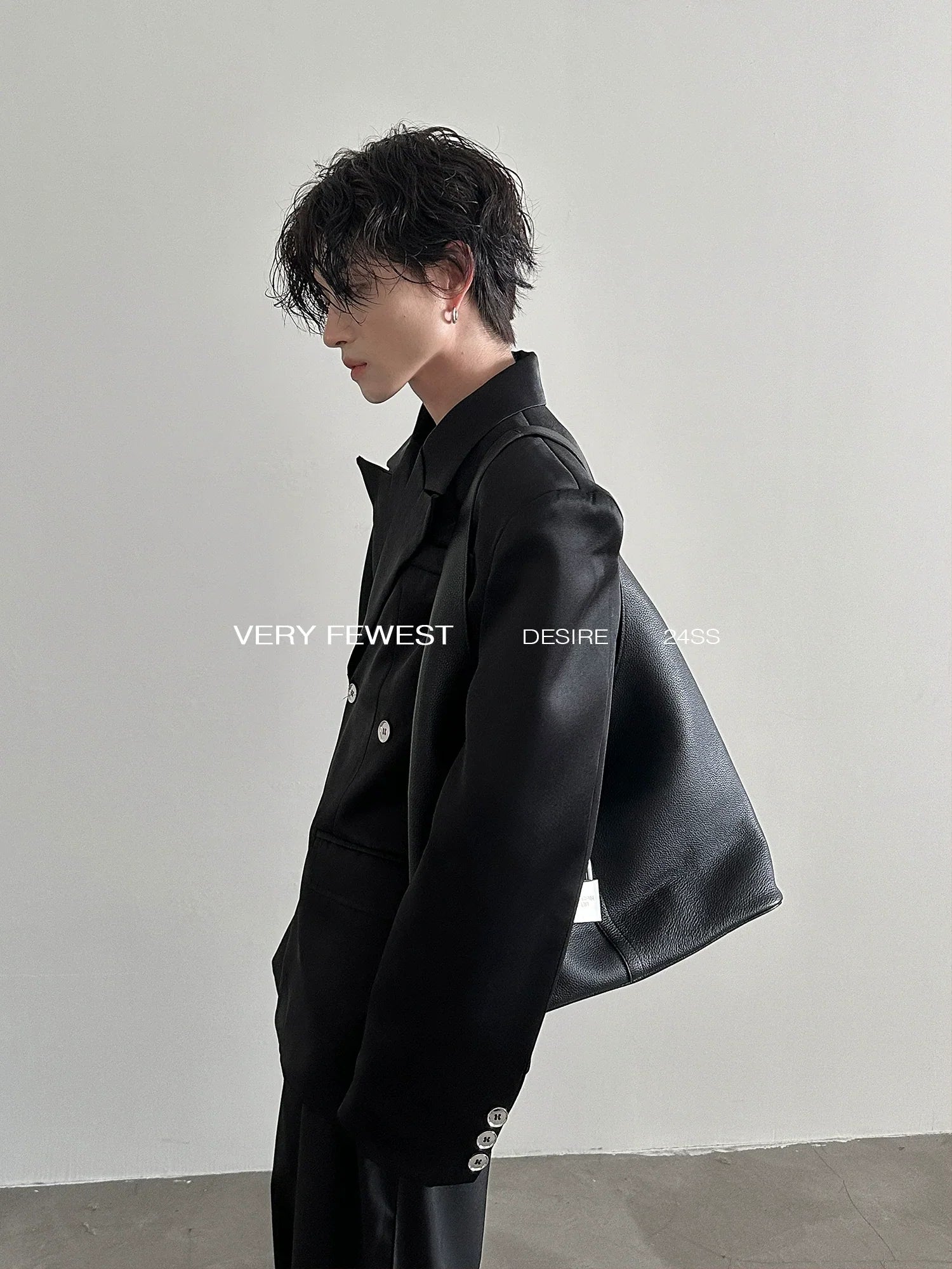 Three Dimensional Silhouette Shoulder Pad Tailored Jacket