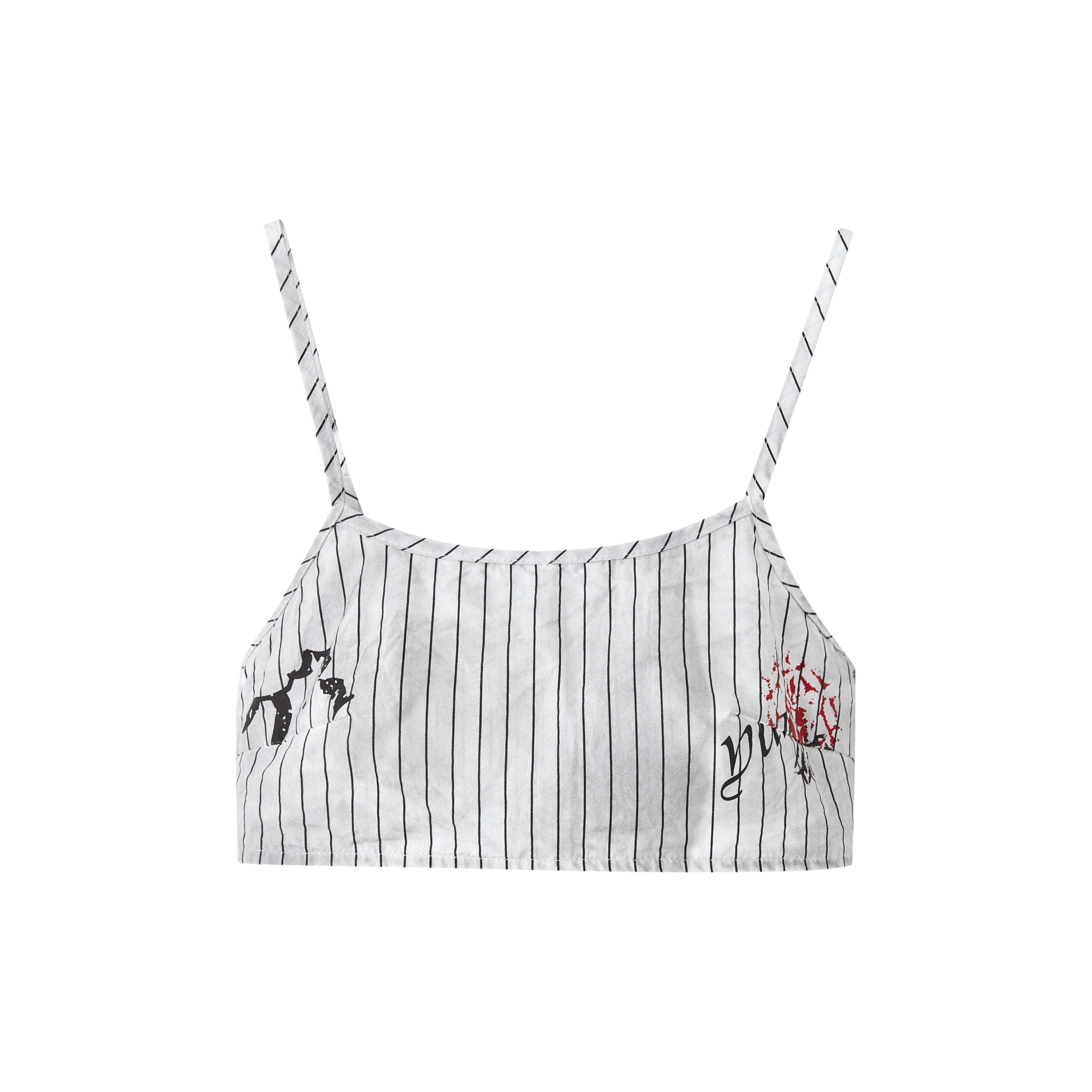 Stripe Graphic Print Long Sleeve Shirt & Stripe Print Camisole