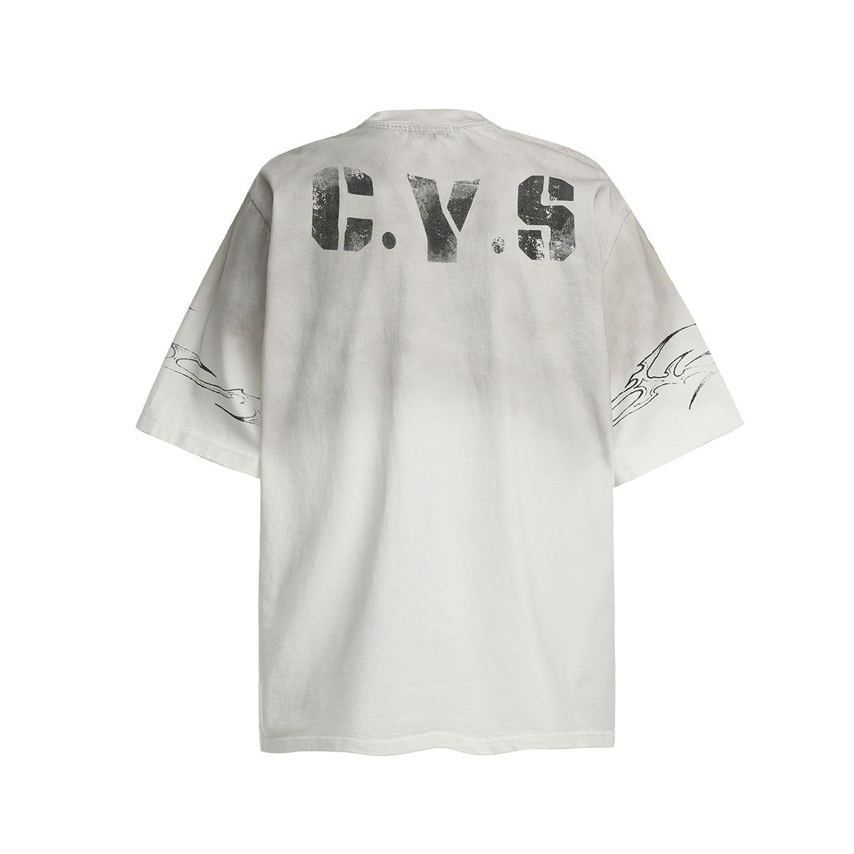 Washed Number Print Short Sleeve T-Shirt