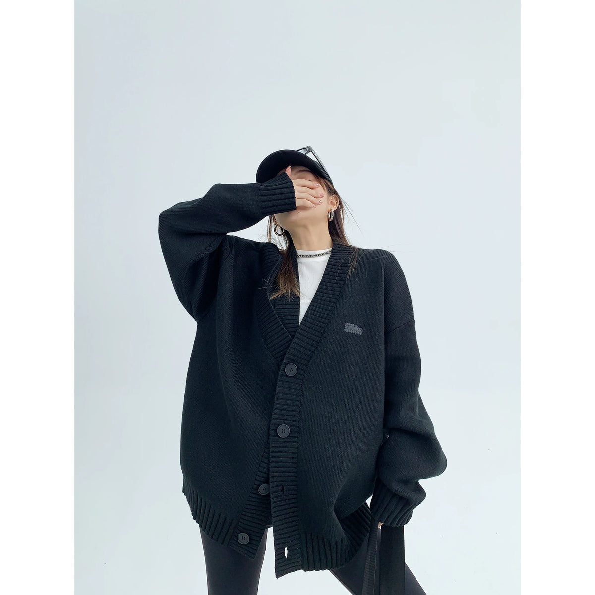 Oversized Heavyweight Knit Cardigan