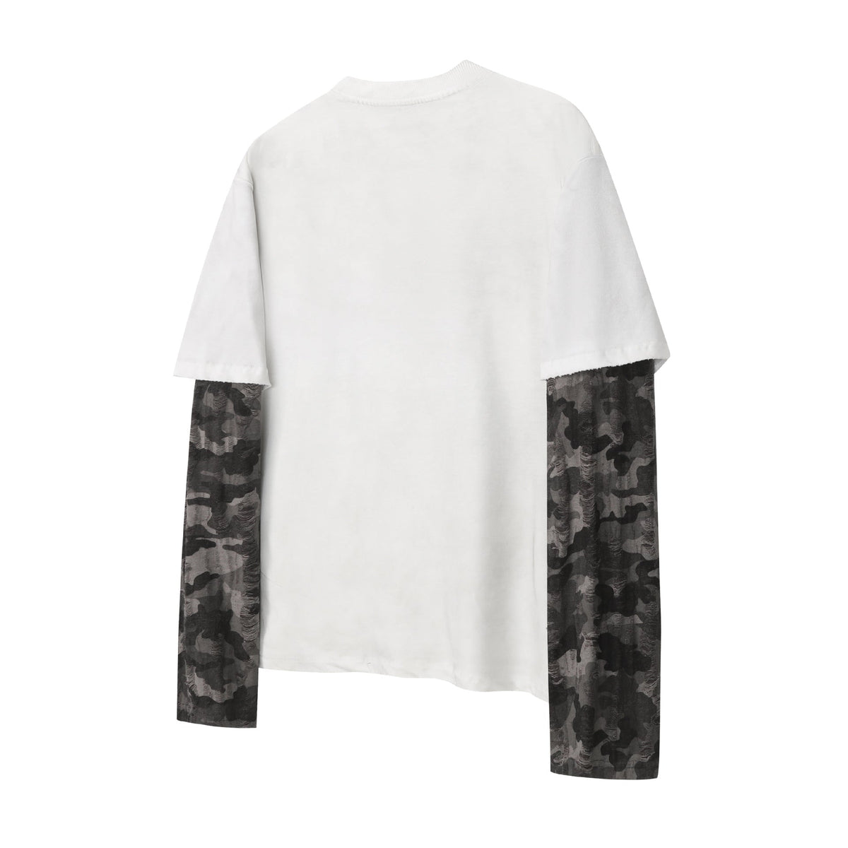 Leopard Horse Print Fake Layered Long Sleeve T-Shirt