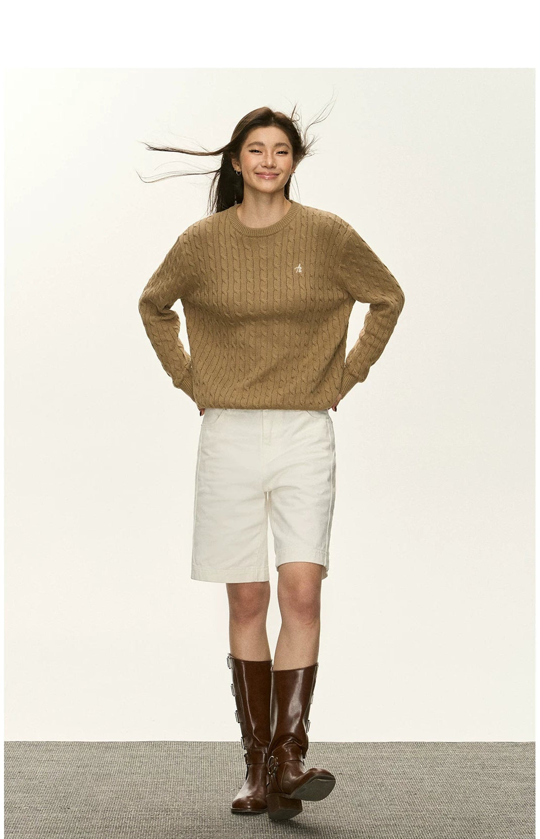 Oversize Round Neck Knit Sweater