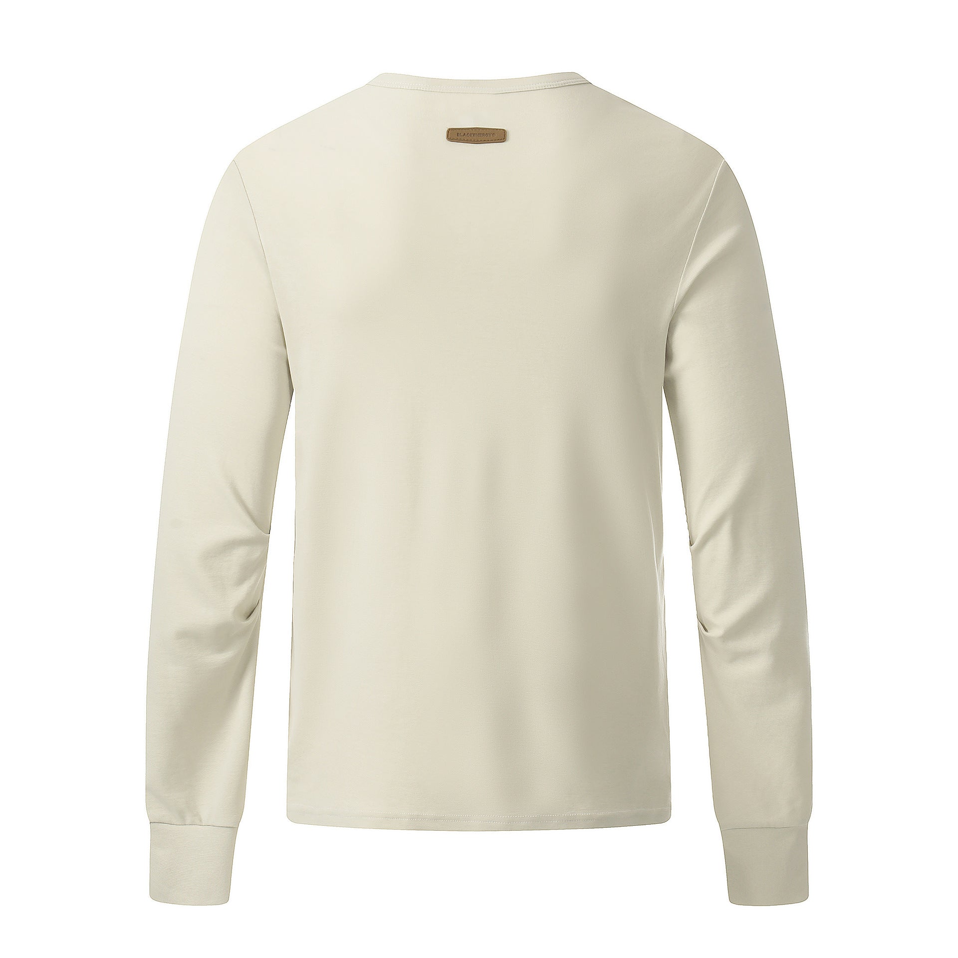 Henley Letter Studs Detail Long Sleeve T-Shirt