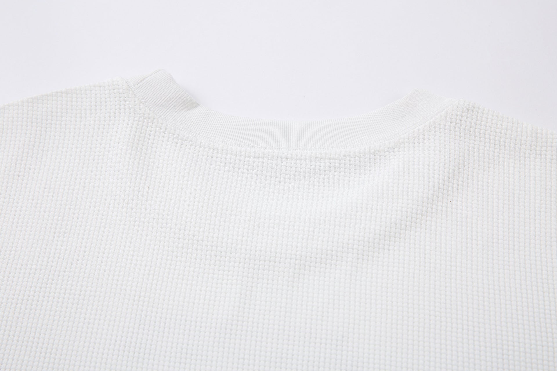 Cross Graphic Print Waffle Long Sleeve T-Shirt