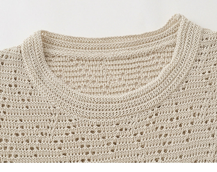T-Shirt mit Straßenausschnitt in Khaki