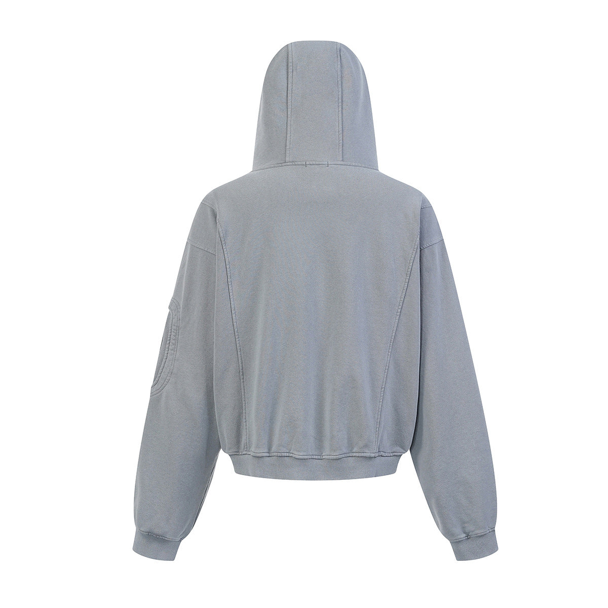 Heavyweight Wash Damage Zipper Hoodie
