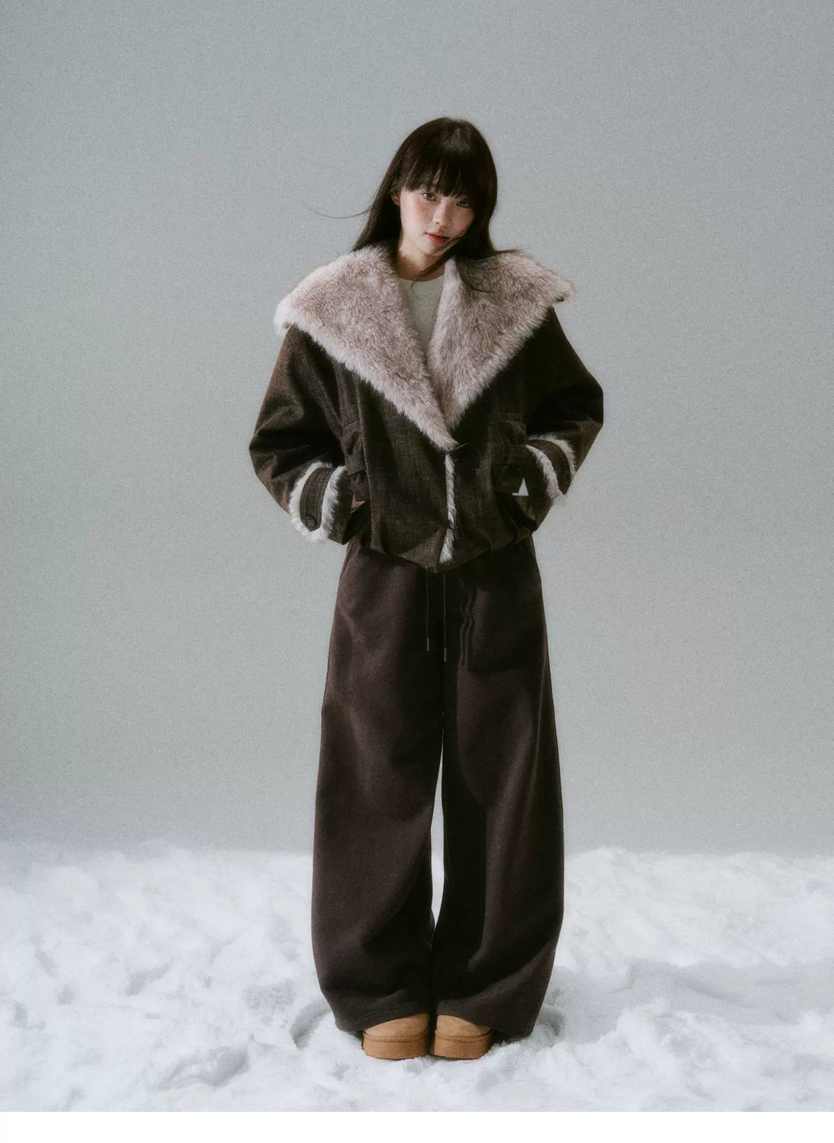 Plush Flower Bud Short Jacket